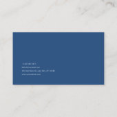 Blue Rose Floral and Snowy Mountain Night Frame Visitekaartje (Achterkant)