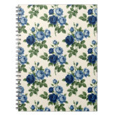 Blue Rose Floral Pattern Notitieboek (Voorkant)