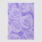 Blue Rose Pattern Vellum Paper Overlay for Wedding Uitnodigingen (Voorkant)