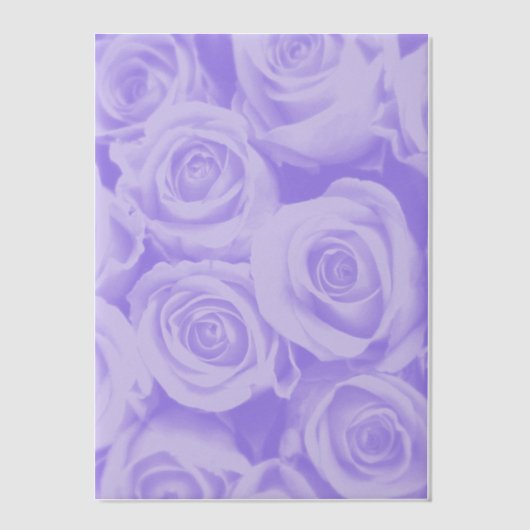 Blue Rose Pattern Vellum Paper Overlay for Wedding Uitnodigingen (Voorkant)