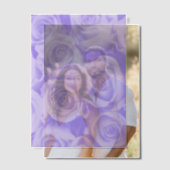 Blue Rose Pattern Vellum Paper Overlay for Wedding Uitnodigingen (Offset (Koppel))
