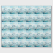 Blue Rose Religieuze Ceremonie Cadeaupapier (Vlak)