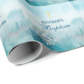 Blue Rose Religious Ceremony Cadeaupapier (Rol Hoek)