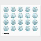 Blue Rose Religious Christening Seal Sticker (Vel)