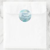 Blue Rose Religious Christening Seal Sticker (Tas)