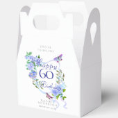 Blue Rose Ribbon 60th Birthday Bedankdoosjes (Open)
