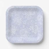 Blue Rose Tuinfeest Papieren Bordje (Voorkant)