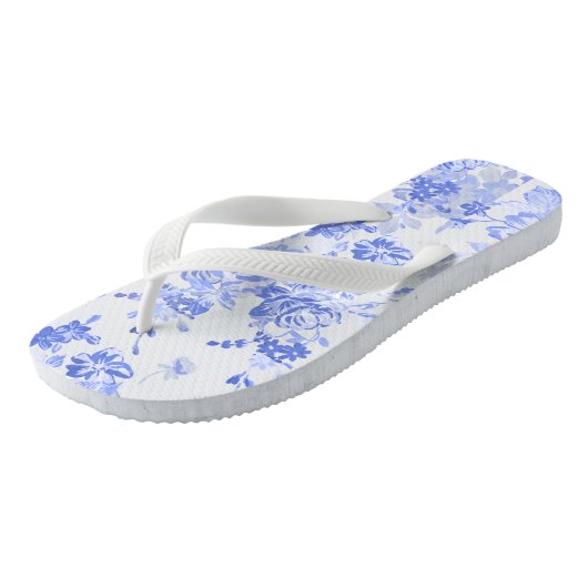 Blue Roses Flip Flops Casual Wear (Schuin)