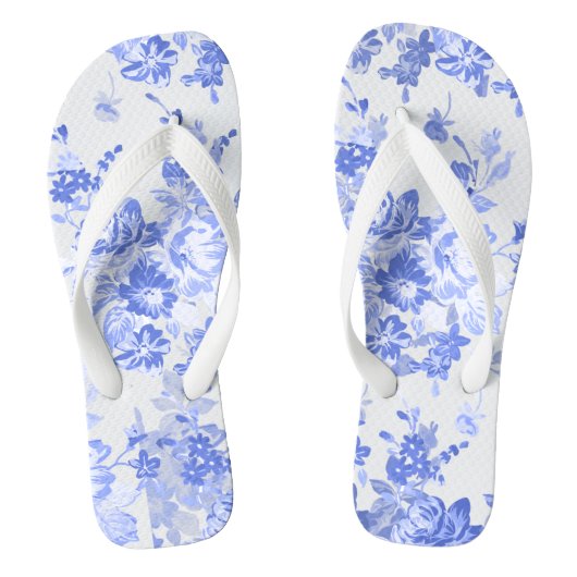 Blue Roses Flip Flops Casual Wear (Voetbed)