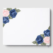 Blue Roses Silver Photo Funeral Memorial Gastenboek (Achterkant)