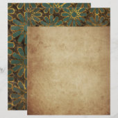 Blue Rosy Brown Arabesque (Voorkant / Achterkant)