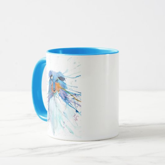 Blue Rough Collie Mug Mok (Voorkant links)