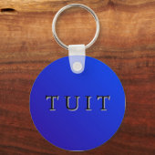 Blue Round Tuit-Sleutelhanger Sleutelhanger (Voorkant)