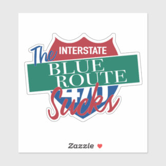 Blue Route is waardeloos grappige Delco-bestuurder Sticker