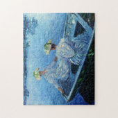 Blue Rowboat Monet Fine Art Legpuzzel (Verticaal)