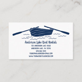 Blue Rowboot, Boat Rentals, Lake Thmed Visitekaartje