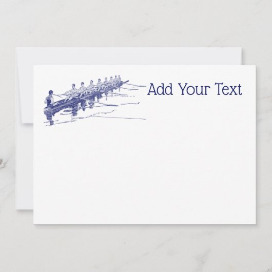 Blue Rowing Rowers Creming Team Water Sports #3 (Voorkant)