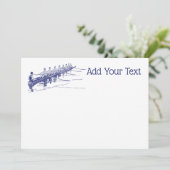 Blue Rowing Rowers Creming Team Water Sports #3 (Staand voorkant)