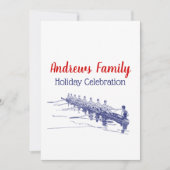 Blue Rowing Rowers Creming Team Water Sports #3 Kaart (Voorkant)