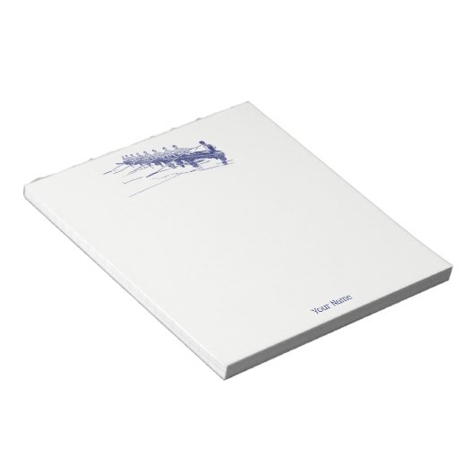 Blue Rowing Rowers Creming Team Water Sports #3 Notitieblok (Schuin)