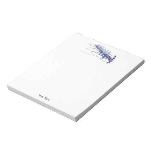 Blue Rowing Rowers Creming Team Water Sports #3 Notitieblok (Linkerzijde)