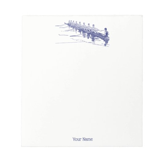 Blue Rowing Rowers Creming Team Water Sports #3 Notitieblok (Voorkant)