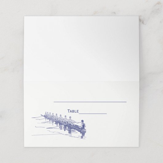 Blue Rowing Rowers Creming Team Water Sports #3 Plaatskaartje (Buitenkant ongevouwen)