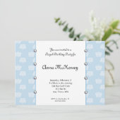 Blue Royal Birthday Invitation Kaart (Staand voorkant)