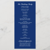 Blue Royal Couple Wedding Programme Programmakaart (Achterkant)