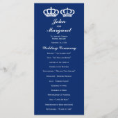 Blue Royal Couple Wedding Programme Programmakaart (Voorkant)