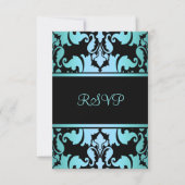 Blue Royal Damask RSVP (Voorkant)