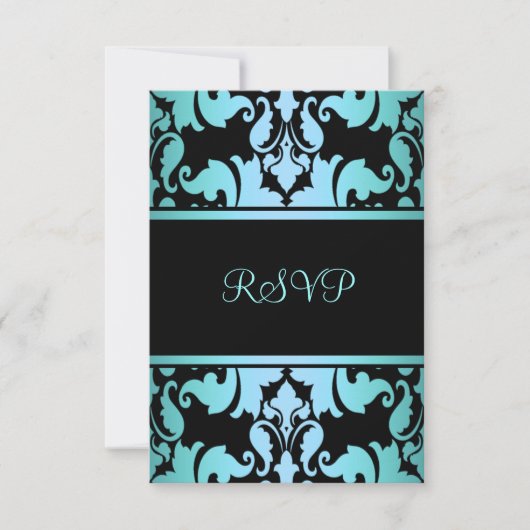 Blue Royal Damask RSVP (Voorkant)