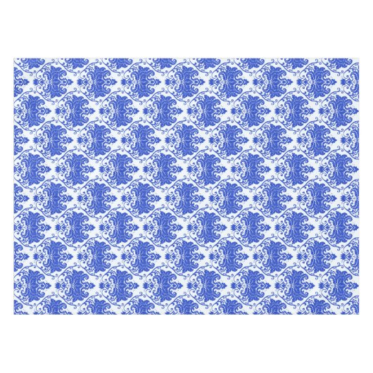 Blue Royal Damask Tafelkleed (Voorkant (Horizontaal))