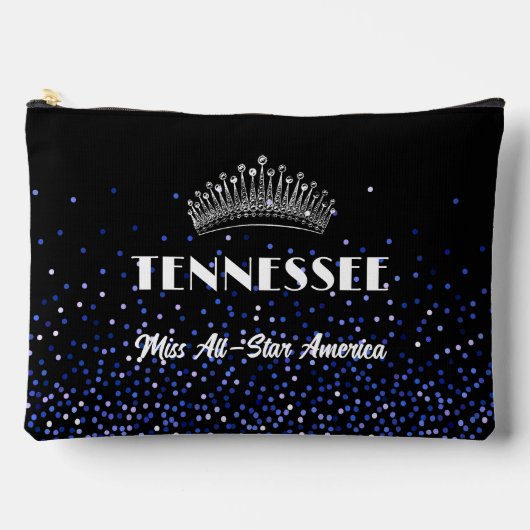 Blue Royal Glitz Pageant Pocket Accessory Bag Etui (Voorkant)