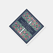 Blue Royal Medieval Silver Floral Sword Wedding Servet (Hoek)