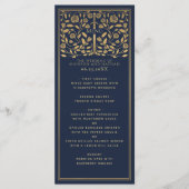 Blue Royal Medieval Sword Wedding Flat Menu (Voorkant)