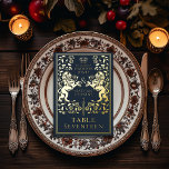 Blue Royal middeleeuwse leeuw bruiloft Folie tafel Folie Uitnodiging<br><div class="desc">Vier uw speciale dag met deze Royal Medieval Lion bruiloft ontwerp. Items worden precies afgedrukt zoals ze op uw scherm verschijnen wanneer u aan de winkelwagen toevoegt, dus personaliseer en voeg elk tabelnummer dat u nodig hebt afzonderlijk aan uw winkelwagen toe. Overeenkomende items in onze winkel voor een compleet feestthema....</div>