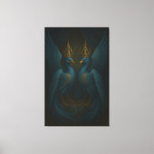 Blue Royal Phoenix Duo · Luxury Canvas Print (Voorkant)