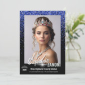 Blue Royale Pageant Autograph Card | QR Code Kaart (Staand voorkant)
