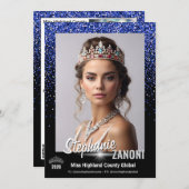 Blue Royale Pageant Autograph Card | QR Code Kaart (Voorkant / Achterkant)