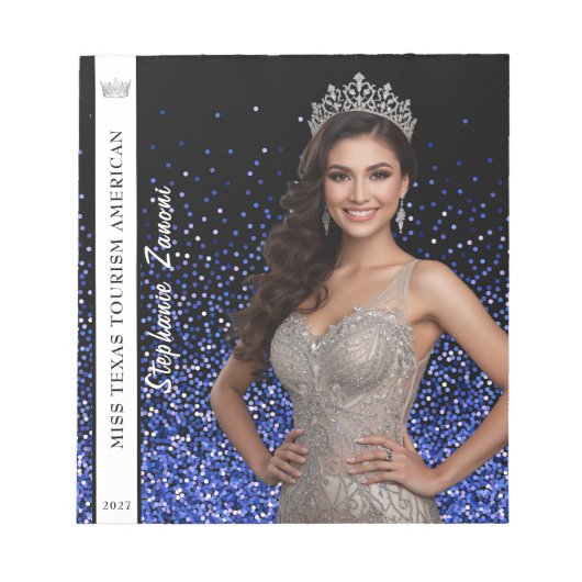 Blue Royale Pageant Photo Autograph Pad Notitieblok (Voorkant)