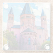 Blue Royalty Castle met Cloudy Skies Glazen Onderzetter (Achterkant)