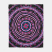 Blue Roze Lila Mandala Fleece Deken (Voorkant)