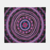 Blue Roze Lila Mandala Fleece Deken (Voorkant (Horizontaal))