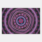Blue Roze Lila Mandala Inpakpapier Vel (Voorkant 3)