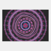 Blue Roze Lila Mandala Inpakpapier Vel (Voorkant)