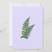 Blue Rozen and Ferns Wedding Kaart (Achterkant)