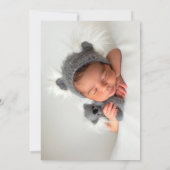 Blue Rozen Baptism Boy Uitnodiging (Achterkant)