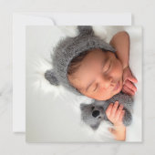 Blue Rozen Boy Baptism Invitation (Achterkant)