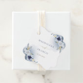 blue rozen bruiloft bedankjes labels (In situ)